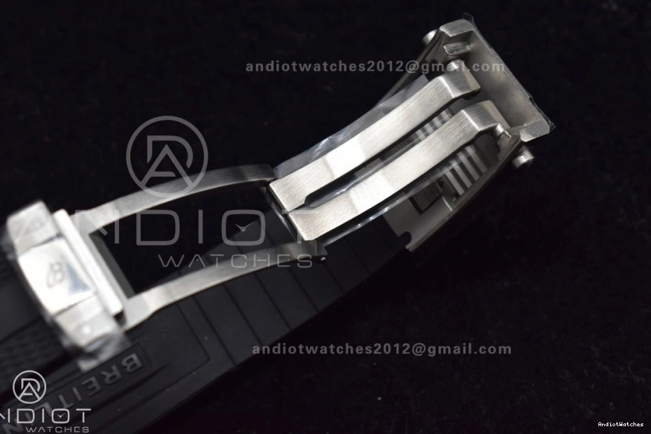 A SuperOcean Rubber Automatic BLSF Best 1:1 1165 Edition Black Comfortable RG Black on SS Strap 42 Dial 1005